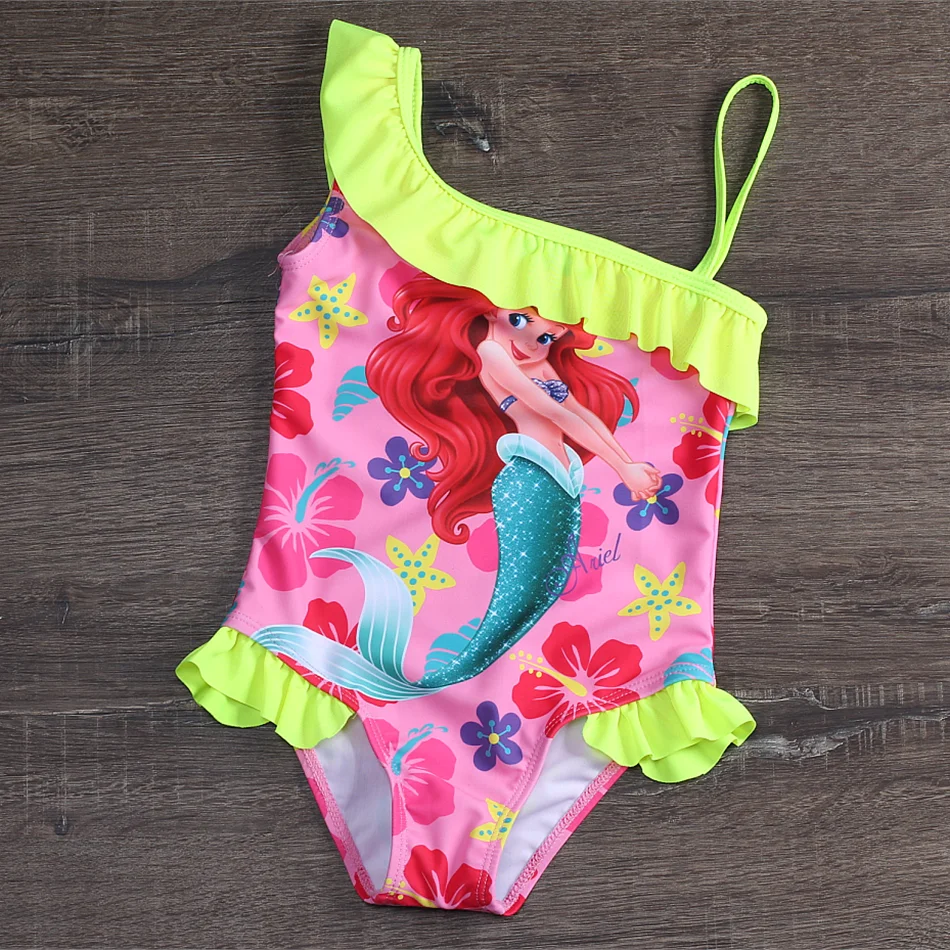 Новинка года; купальный костюм для девочек; Цельный Детский купальный костюм русалки; От 2 до 9 лет для девочек; купальный костюм; 9039 - Цвет: Rose