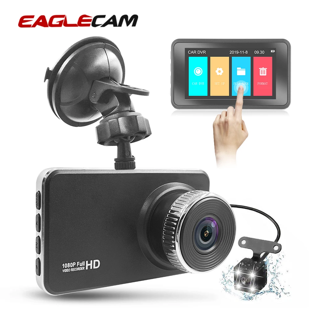 Автомобильный видеорегистратор s 3 0 дюйма Full HD 1080P с сенсорным экраном двойным