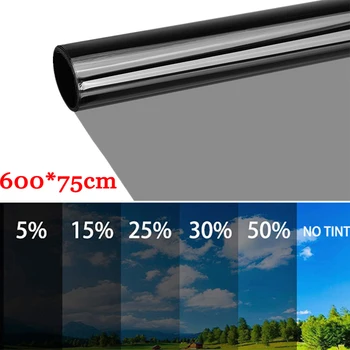 

600x75cm Car Window Tint Tinting Film Roll Auto Home Window Glass Summer Solar UV Protector Sticker Anti-explosion Window Foils