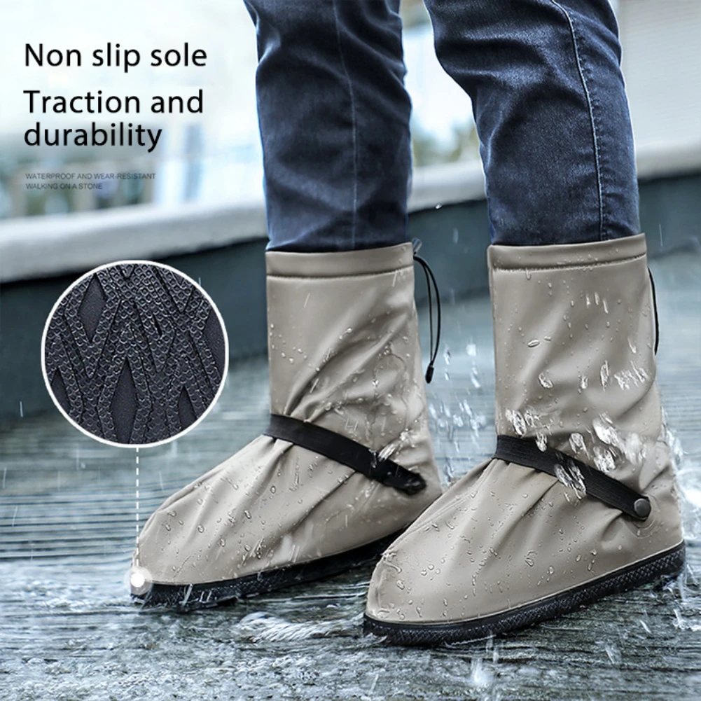Outdoor Rain Waterproof Boots Shoes Covers Reusable Non-Skid Cycling Overshoes 