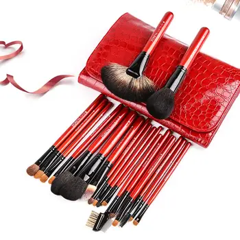 

21Pcs Natural Goat Hair Makeup Brushes Set Powder Foundation Eyeshadow Eyebrow Professional Make Up Tools