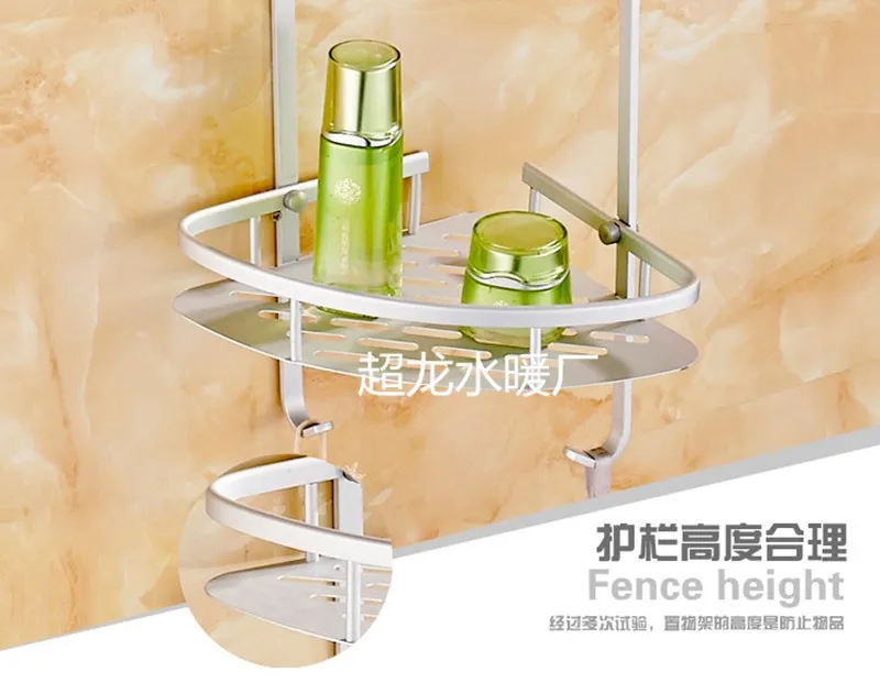 Three-tiered corner shelf bathroom shelf kitchen wall metal bearing reset frame bathroom bathroom corner vertical bathroom shelf