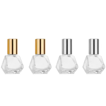 

4 Pieces Glass Roller Bottle Mini Glass Bottles With Stainless Steel Roller Balls For Essential Oils Perfumes Aromatherapy