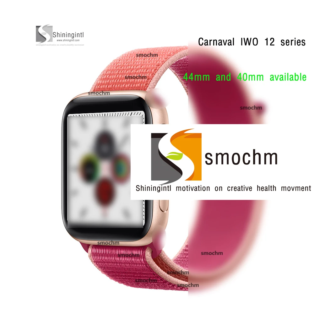 Smochm IWO 12 44 мм 40mm1: 1 Carnaval Bluetooth умные часы серии 5 IWO 8 Plus IWO 9 спортивные умные часы для Apple iPhone Android