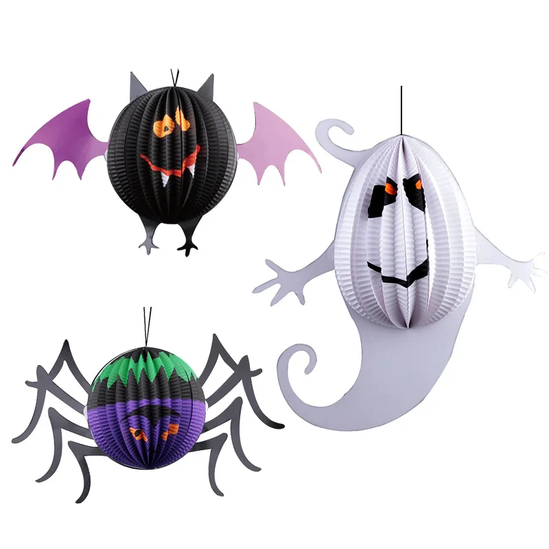 Хэллоуин Бар украшения Смешные призрачная летучая мышь светильник в виде паука висячие украшения Хэллоуин реквизит