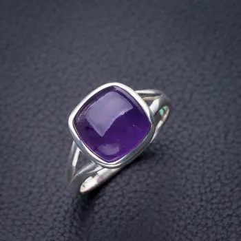 

StarGems Natural Amethyst Handmade 925 Sterling Silver Ring 8 D8420