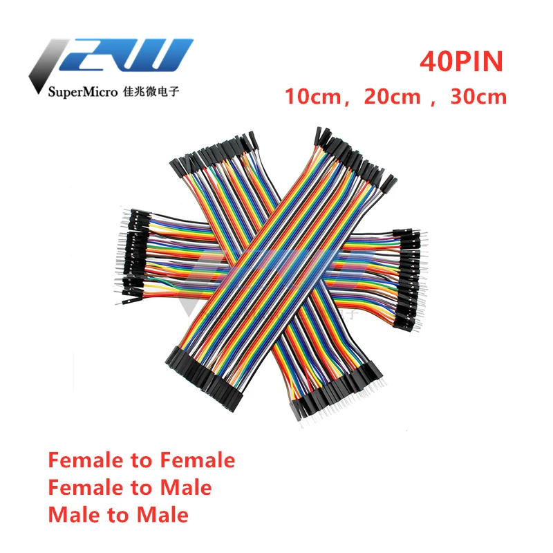 Кабель для подключения кабеля Dupont line female to male 40P 10/20 / 30 см|Электрические провода| |