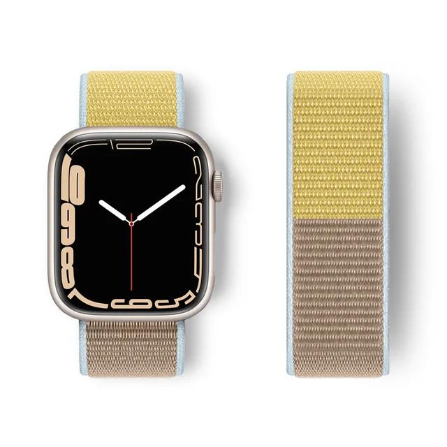 Nylon Strap for Apple Watch Band Series 765 45mm 41mm44mm 40mm  Smartwatch Watchband Belt Sport Bracelet on iWatch 4 3 42mm 38mm Camel