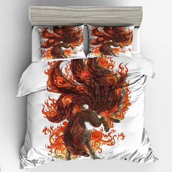 

Dropshipping 3D Bedding Set Fire fox By JoJosArt Duvet Cover Bedding Sets QUEEN King size
