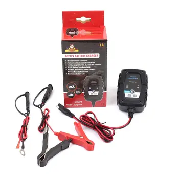 

6V12V 1A Smart Lead Acid Battery Charger Motorcycle Car Battery Agm Charger Sae Cable LED Indicators