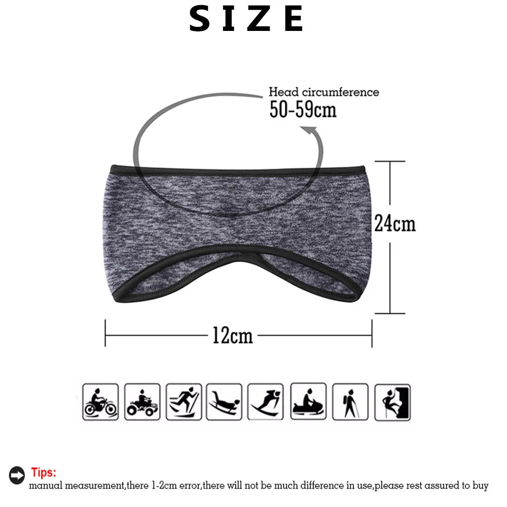 Women Yoga Sports Sweatband Headband Ponytail Holder Running Winter Fleece Ear Cover Female Ear Warmer Outdoor Hair Band 6