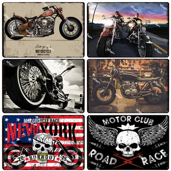 

Motor Club Metal Sign Tin Sign Plaque Metal Vintage Pub Bar Decor Wine Plate Poster Home Decor Art Painting Wall Sticker