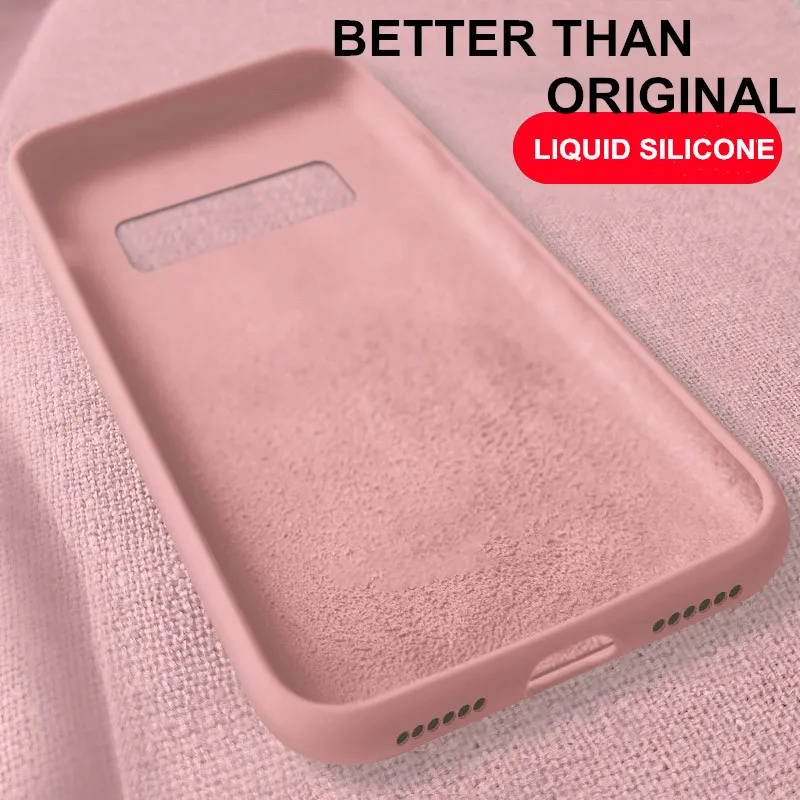 

Original Liquid Silicone Case for Samsung Galaxy S8 S9 S10 Plus S10 Lite S10E Note 8 9 Soft Ultra-thin Full Cover Cases Fundas