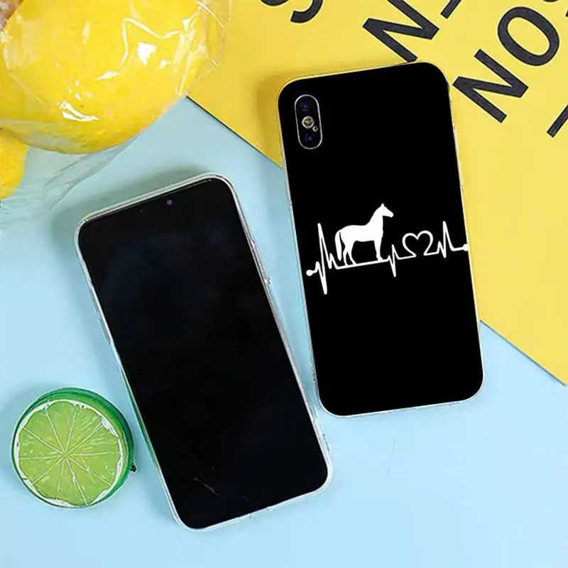 Horse Pony Horse Heartbeat Phone Case for iphone 13 8 7 6 6S Plus X 5S SE 2020 XR 11 12 pro XS MAX Horse Pony Horse Heartbeat Phone Case for iphone 13 8 7 6 6S Plus X 5S SE 2020 XR 11 12 pro XS MAX