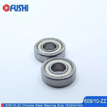 

609/10ZZ Bearing 10x24x7 mm 4PCS Miniature 3D Printer Parts Accessories Wheel 609/10 Z ZZ Ball Bearings 609/10Z
