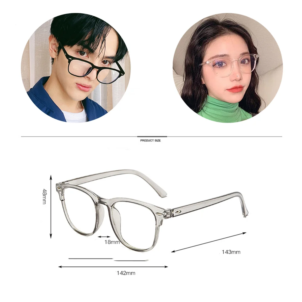 anti blue light glasses RUOBO Transparent Anti Blue Light Glasses Frame For Men Women Vintage Computer Blue Blocking Eyewear Optical Spectacle Eyeglass blue light reading glasses