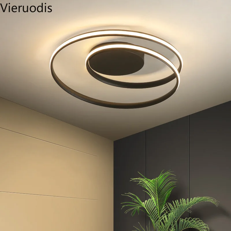 

Aluminium+PC Modern Ceiling Lights LED Lamp for Living Room Bedroom Study Room White Black Color Surface Mounted Ceiling Lamp