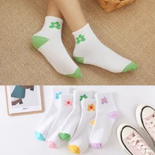 5 пар, женские короткие носки, носки с персонажами мультфильмов для девочек, Забавные милые носки с символикой аниме, дышащие удобные короткие носки Kawaii