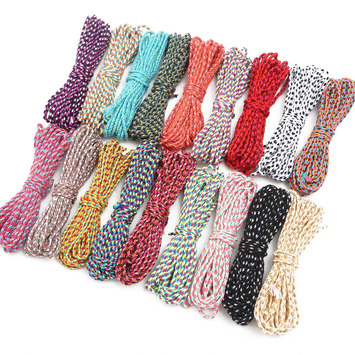 5Meter 2mm Multicolors Polyester Handmade Twisted Cord Craft