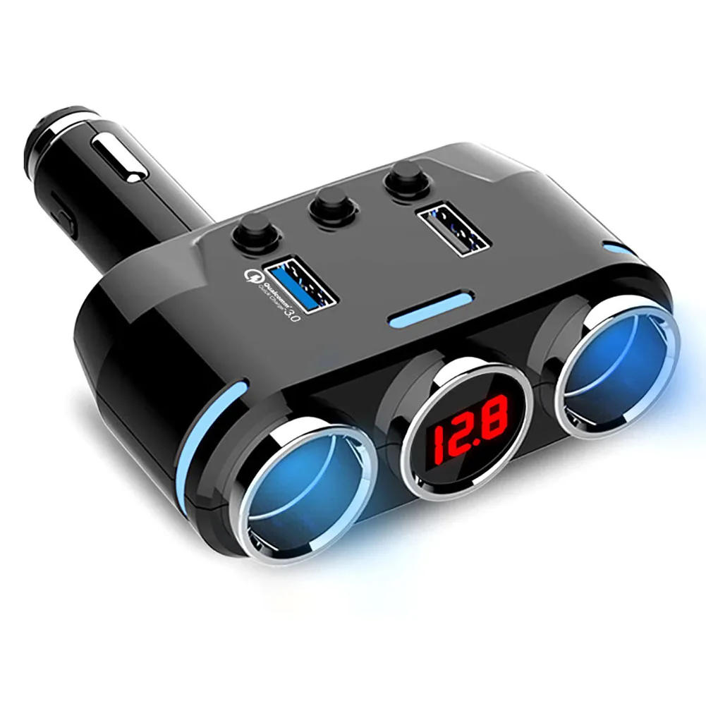 12V 24V Автомобильный Разветвитель Прикуривателя штекер Адаптер зарядного