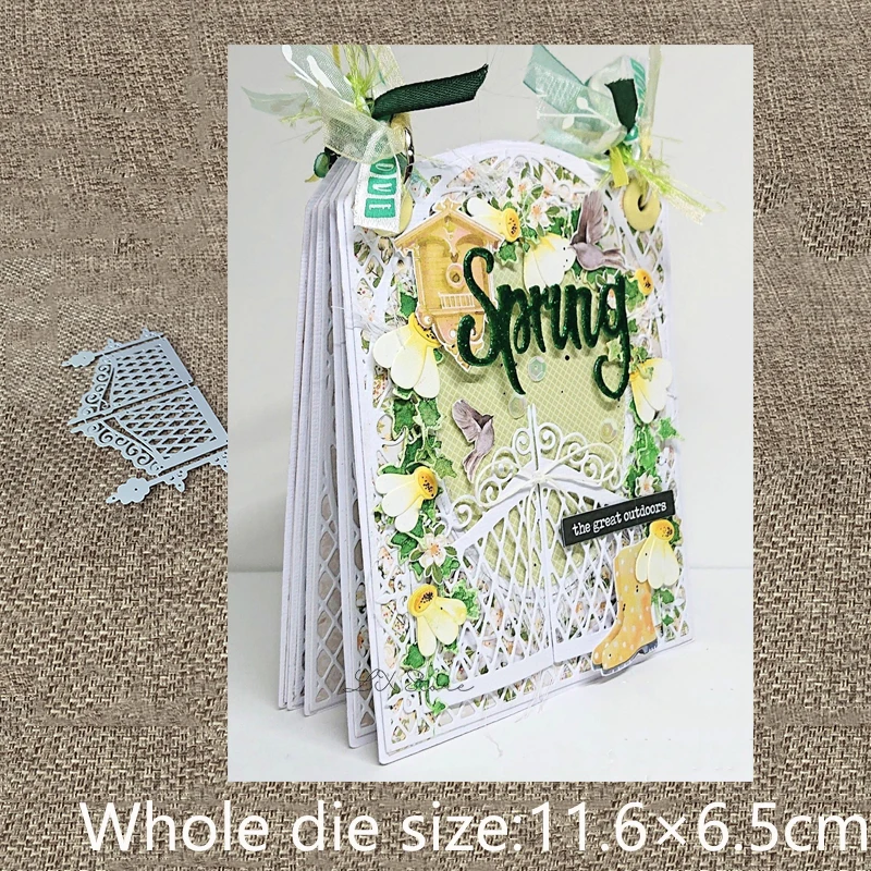 Xldesign Craft Metal Cutting Dies Stencil Mold Lace Fence Door Decoration Scrapbook Album Paper Card Craft Goffratura Fustellati