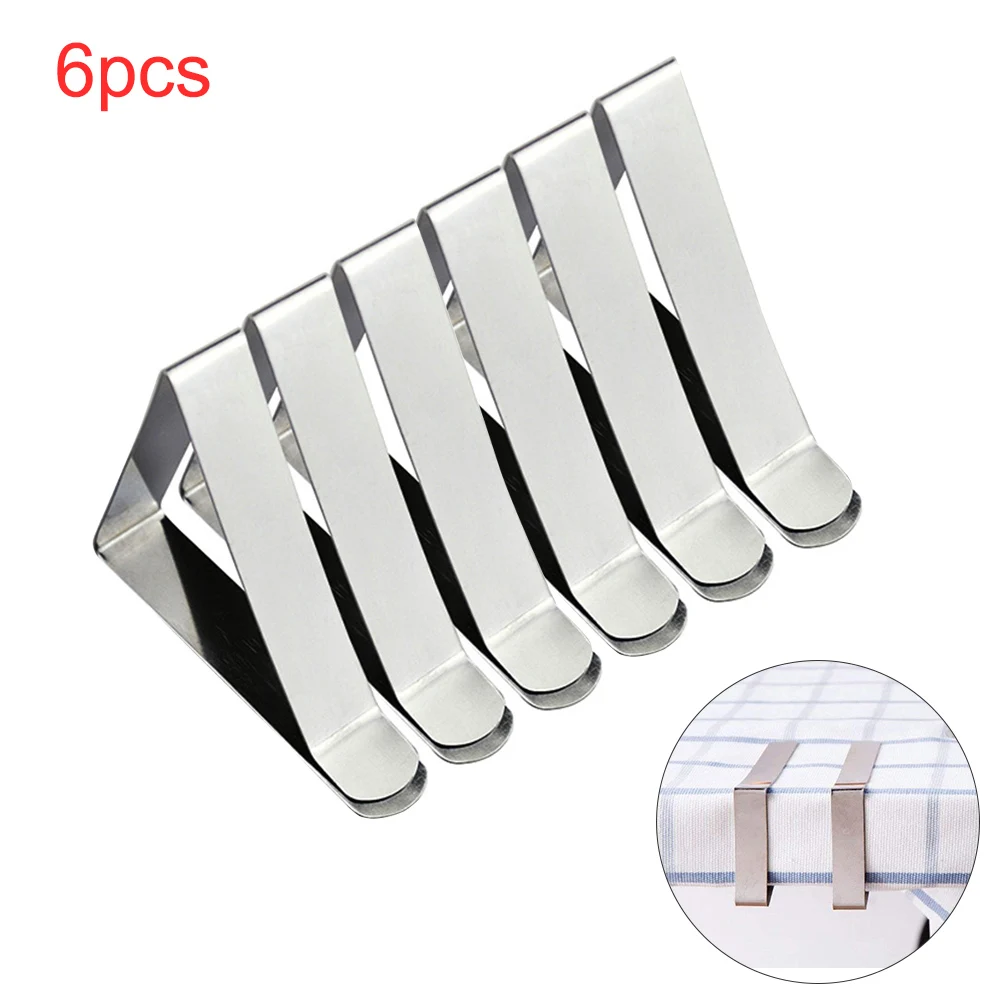 New 6pcs Tablecloth Cover Clip Desk Table Cloth Clamp Holder Party