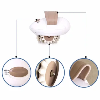 

HOT Compact Size 3D Mini Facial Kneading Massage Roller Electric Anti-Cellulite Control System Massager Body Slimmer US Plug New