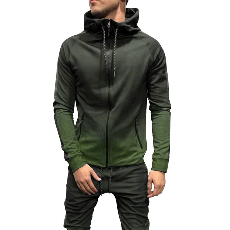 2020 Autumn Casual Men Tracksuit Sets Fashion 3DGradient Sweatsuit Hoodies Sweatshirt Sweatpants Joggers Pants Suit 4