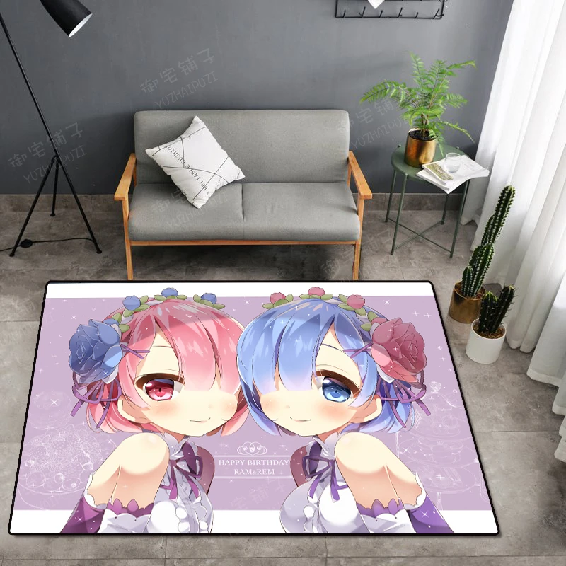 Style 10 Аниме Re: Zero Hajimeru Isekai Seikatsu Rem дверной коврик, ковер, ковер, коврик для спальни, нескользящий коврик, мультяшный подарок - Цвет: Style 10