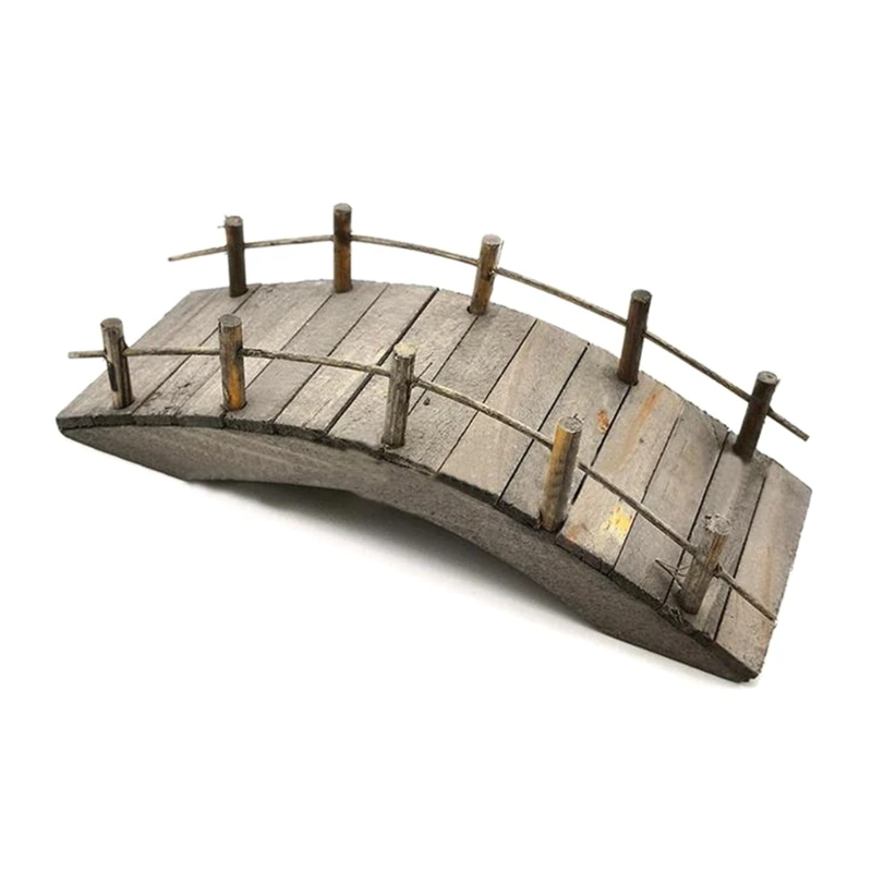 1:12 Dollhouse Mini Wooden Arch Bridge with Railings Miniatures Fairy Garden Miniature Craft for Micro Landscaping miniature ornament miniature scenery material miniature figurines wooden figurine crafts resin crafts ornament crafts