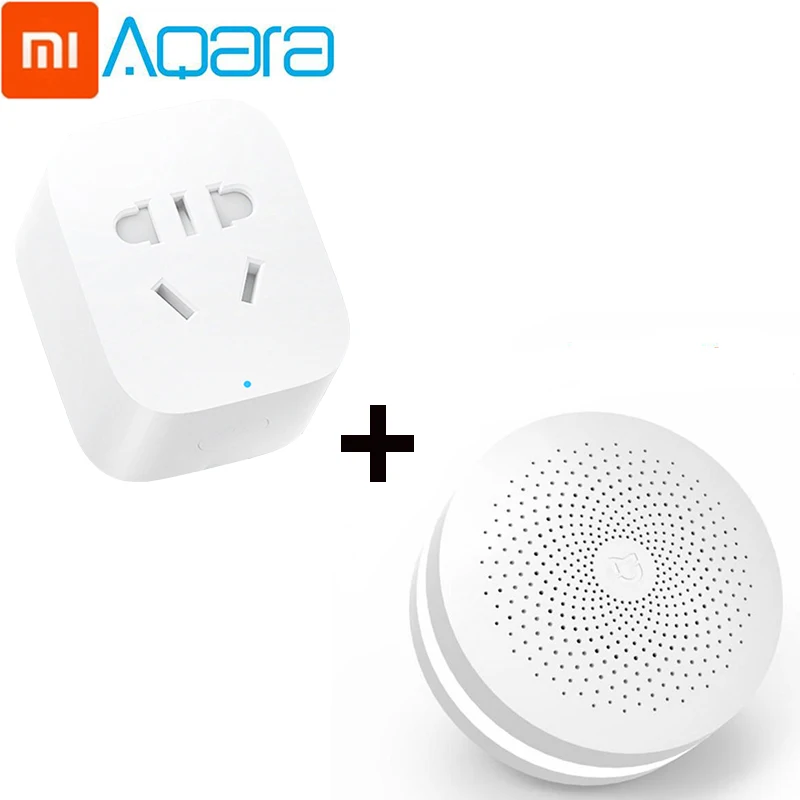 Socket add Gateway 2 Xiaomi MIJIA умная беспроводная wifi розетка ZigBee версия Улучшенный пульт дистанционного управления переключатель времени подсчет мощности поддержка шлюза - Цвет: Socket add Gateway 2