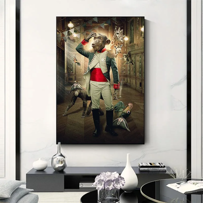 

Movie Monkey Funny Animal Picture Canvas Wall Art Poster and Prints Wall Painting for Room Decoration Cuadros