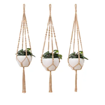 

Hand Made Flower Basket Green vine Pot Planter Hanging Vase Container Wall Plant Basket For Garden et683