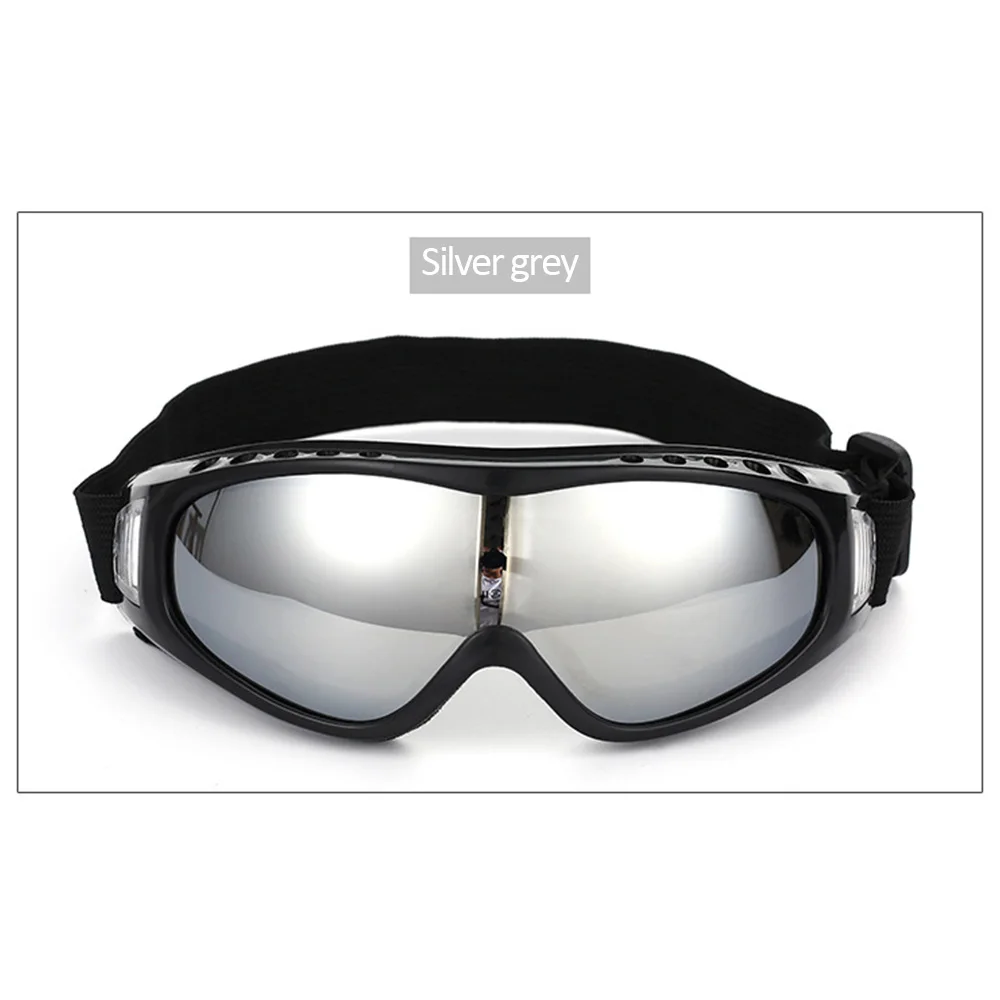 1x silver Ski Goggles Snowboard Sunglasses Eyewear Anti-fog UV Protection for Men Women Snowmobile Skiing Skating mask - Цвет: 1x silver