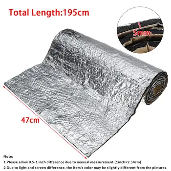

Hot 195x4cm 5mm Car Sound Hot Deadener Mat Noise Proof Bonnet Insulation Deadening Hood Engine Firewall Heat Foam Cotton Sticker