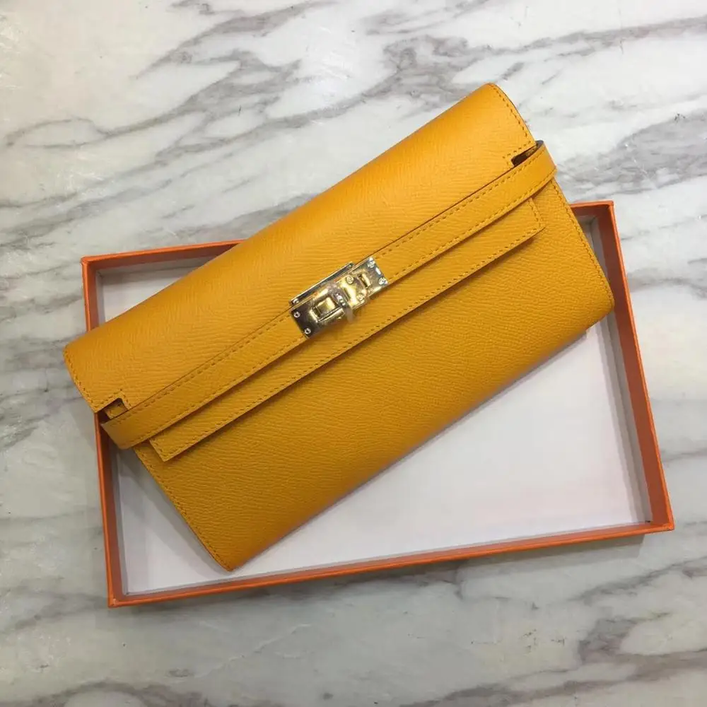 

Kafunila 100% Real Leather Wallet Women Famous Brand Luxury Designer Wallets Ladies Purse Genuine Leather Clutch Card Holders