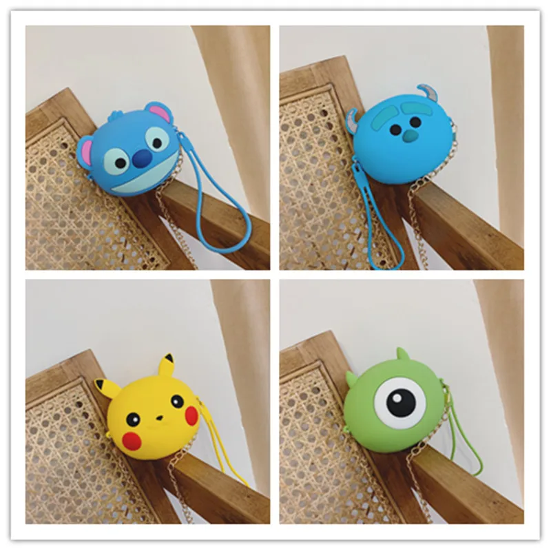 

Small Cartoon Anime Shoulder Bag Female Soft Silicone Chain Crossbody Bags For Women Luxury Handbags Ladies Portable Clutch Bags