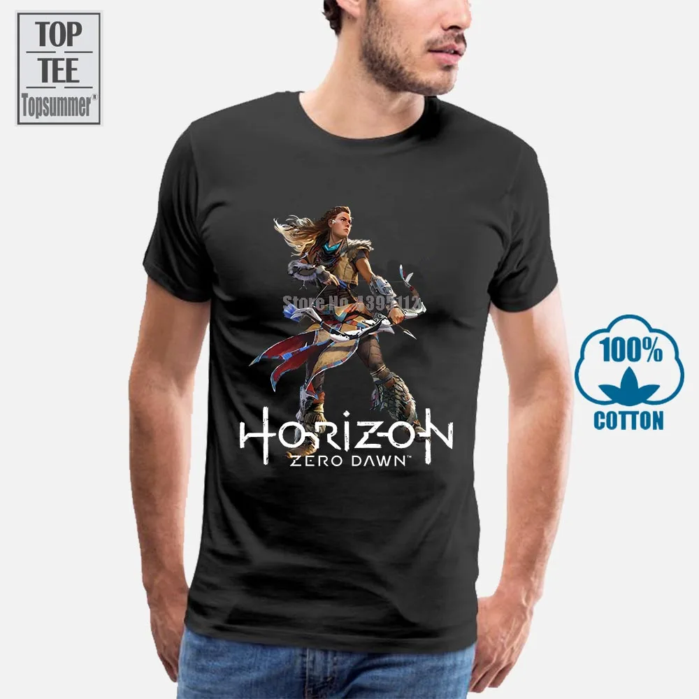

Unique Pattern T Shirt Men Charcoal Navy Large Size Camisetas Masculina Design Horizon Zero Dawn Arrow T-Shirt Boy Tshirt For Bf