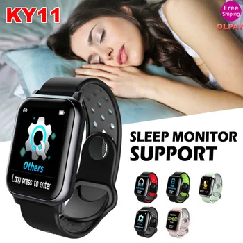 

KY11 Smart Watch Sports Smart Bracelet Man Heart Rate Measure Blood Pressure Monitor Waterproof Fitness Watches for IOS Android