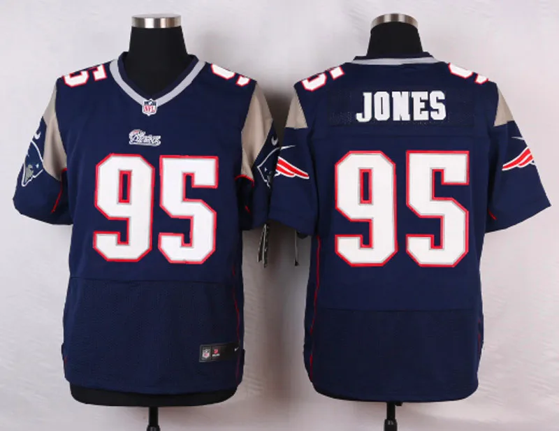Stitiched, New England, Tom Brady, Rob Gronkowski, Julian Edelman, Chandler Jones, Jamie Collins, Danny Amendola Jersey - Цвет: Красный