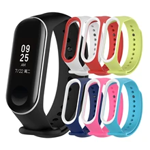 Bicolor mi xing для Xiaomi mi Band 3 аксессуары ремешок для браслета Замена ТПУ ремешок для Xiao mi 3 умный Браслет против потери