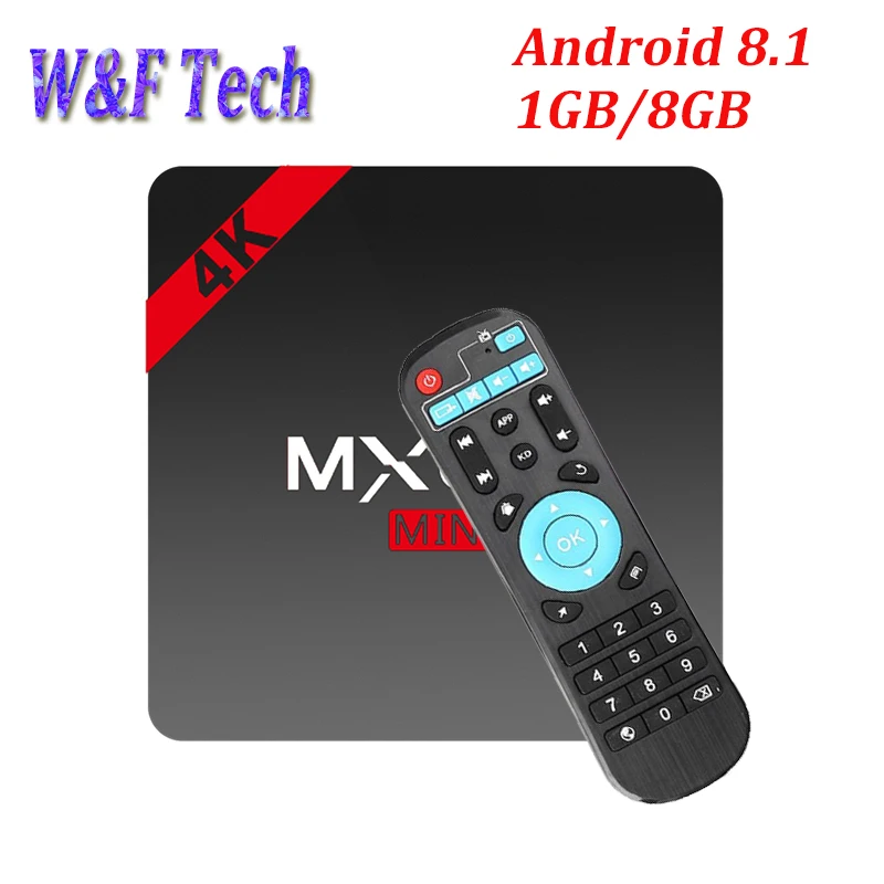 Mxq Pro мини Android 8,1 ТВ BOX 1 ГБ 8 ГБ Amlogic S905W 4 ядра 2,4 г WI-FI H.265 4 к HD медиа плеер 2 Гб оперативной памяти, 16 Гб встроенной памяти, смарт-ТВ коробка андроид тв приставка