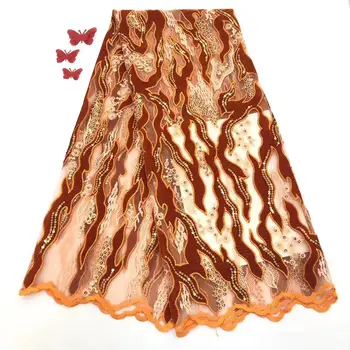 

beautiful sequins velvet lace good quality velvet lace with sequins fashion style comfortable lace free shipping JIAOC281