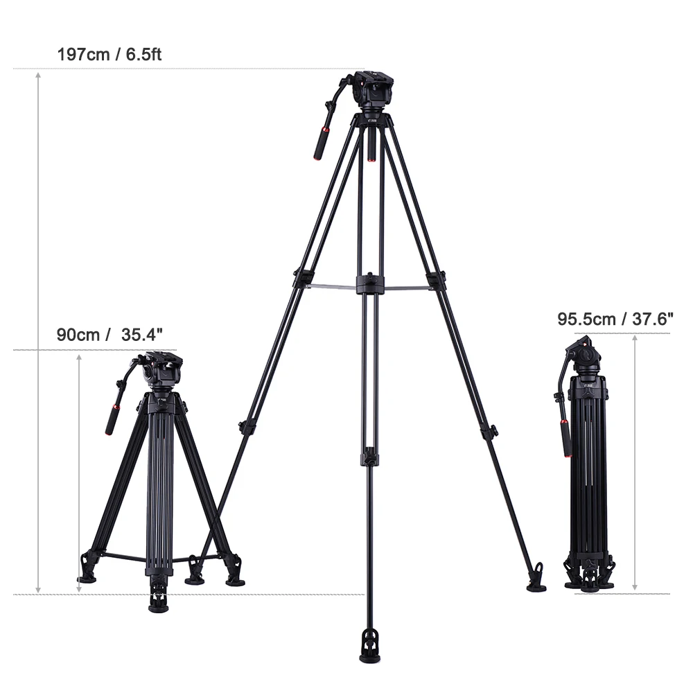 Kingjoy VT-3500 197 см/6.5ft камера видеокамера штатив для sony A7 A7II A7RII ILDC видео студия фотографии плёнки