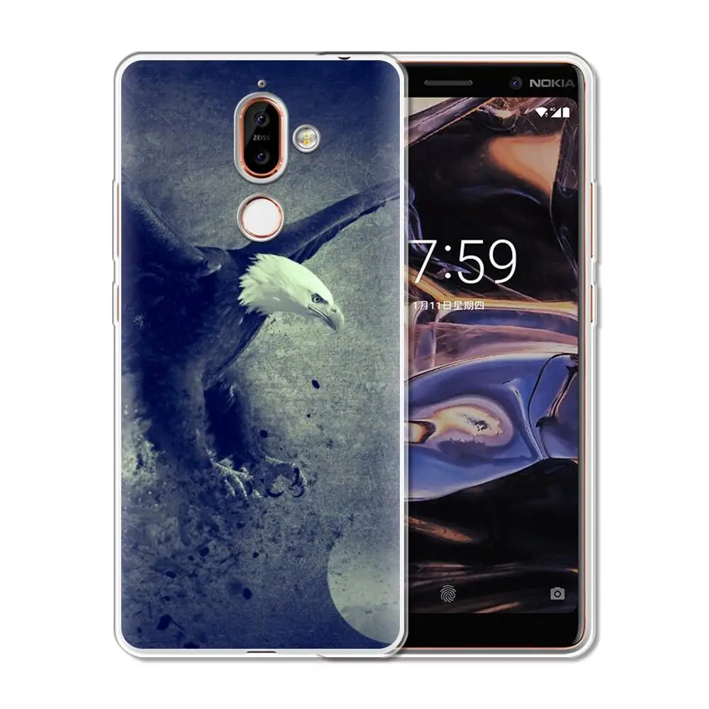 Мягкий силиконовый чехол из ТПУ для Nokia 1 3 5 8 6 2 7 Plus 2018 4 X71 симпатичная задняя