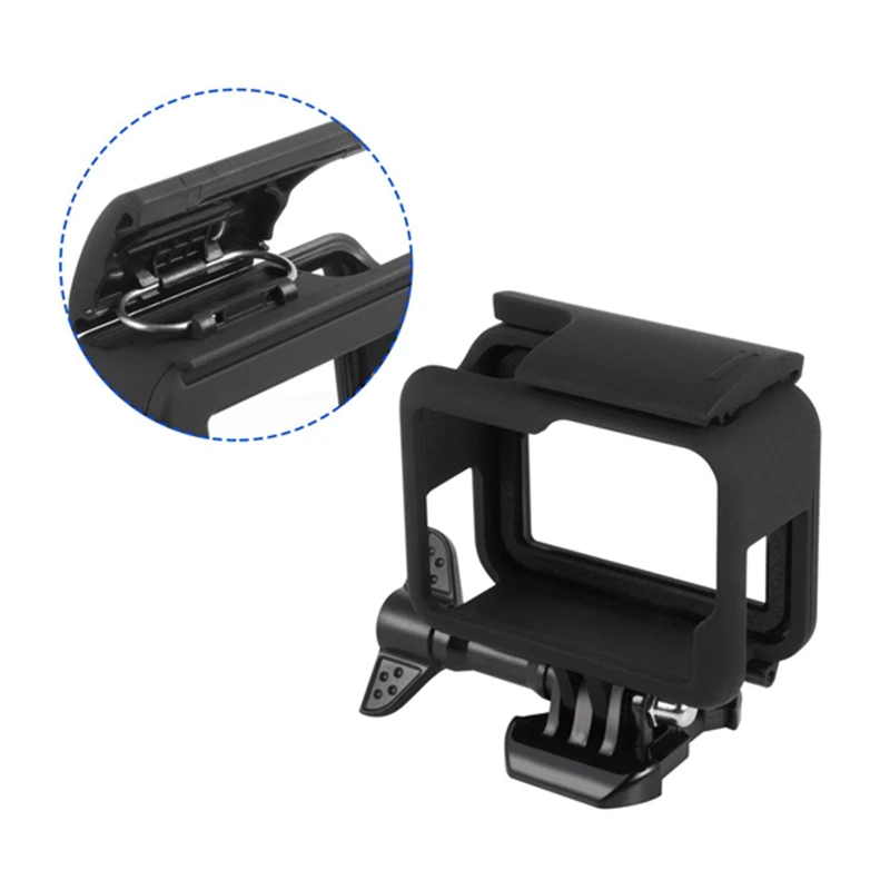 Каркас для экшн-камеры GoPro Hero()/6/5 Корпус границы защитный чехол для корпуса Аксессуары для спортивной экшн-камеры Go Pro Hero6 Hero5 черного цвета с быстрым пуль