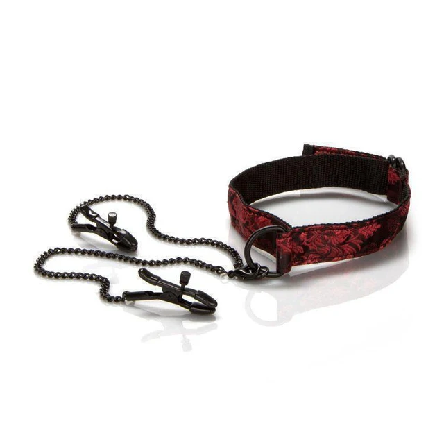 BDSM-set: collier, menottes, Clips, Kit soumis au vandalisme des nouveautés  exotiques de californie, noir-rouge