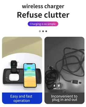 

Multifunctional Detachable Charging Wireless Headset Mobile Phone Holder With Wireless Charger And Small LED Lamp Combo