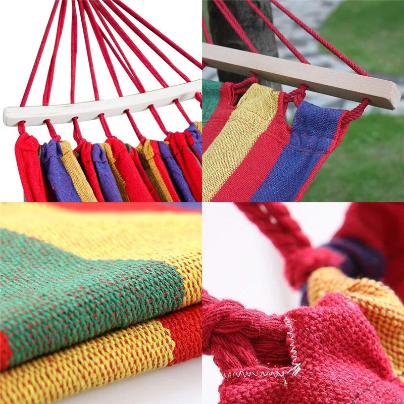 Outdoor Double Canvas Hammock Portable Travel Survival Hunting Camping Hanging Chair Swing Tent Dropshipping|Гамаки| |