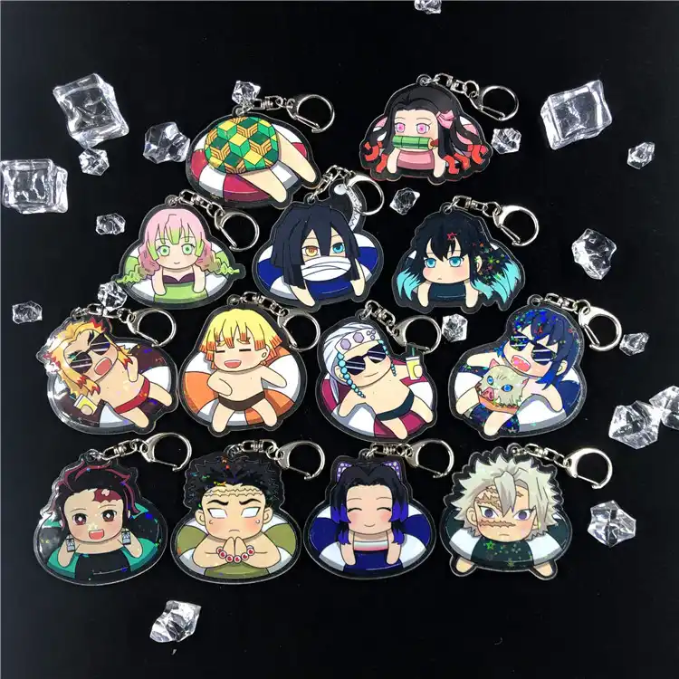 日本アニメ幽霊刃キーホルダークリエイティブアクリルバックパックペンダントバッグ装飾車のキーアクセサリーホット販売ギフト キーホルダー Aliexpress